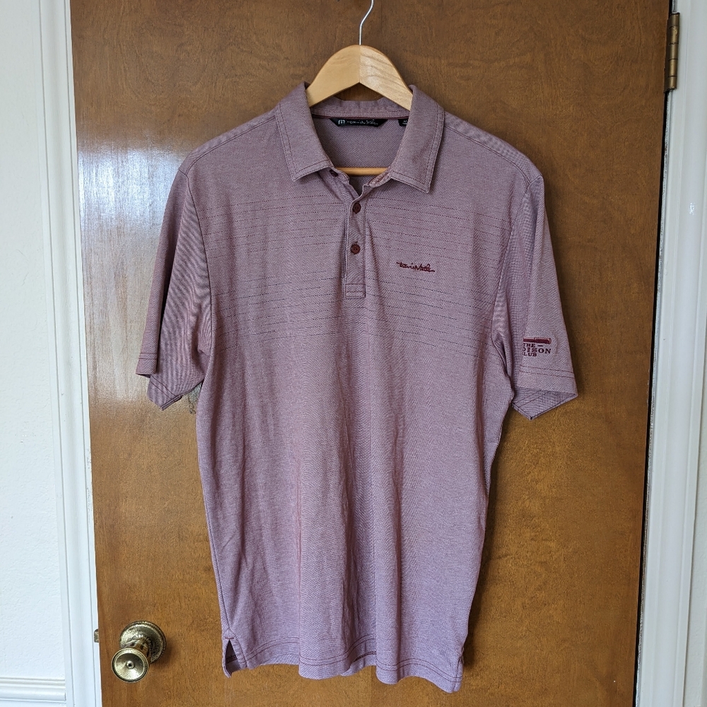 Travis Mathew Maroon Red The Madison Club Resort Golf Polo Shirt